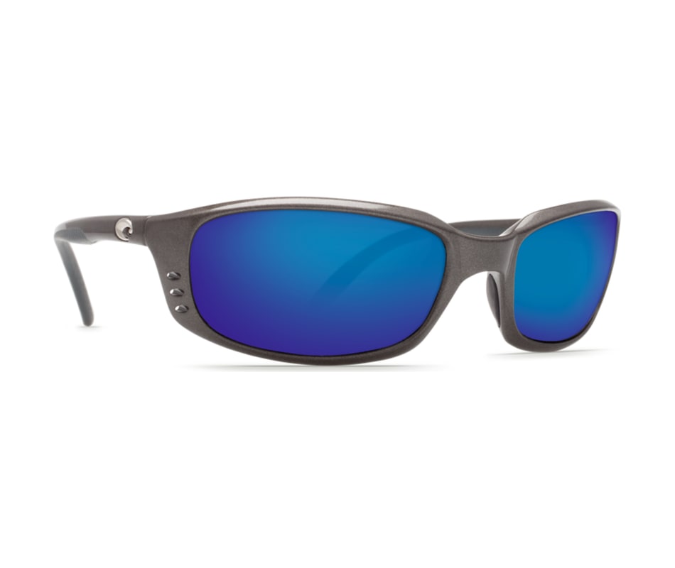 New Authentic Costa Sunglasses-Brine - Gunmetal Frame/ Blue Mirror Lens 580G