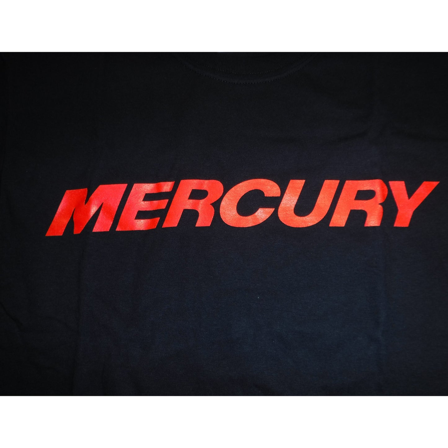 New Authentic Mercury Marine Short Sleeve Shirt Black/ Mercury on Front/ Logo on Back  2XL