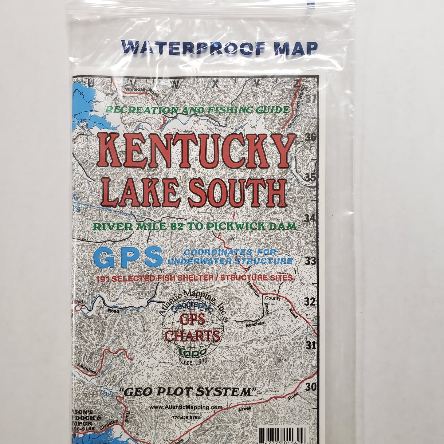Atlantic Mapping GPS Waterproof Map Kentucky Lake South