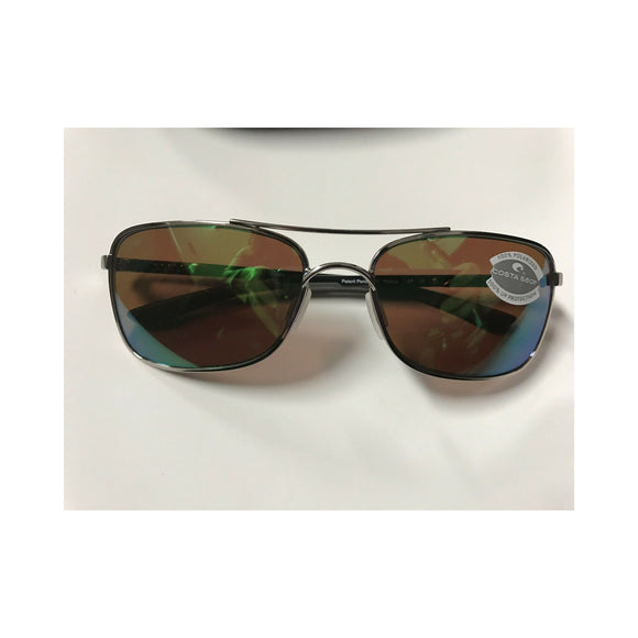 New Authentic Costa Palapa Sunglasses Palladium/ Polarized Green Mirror Lens