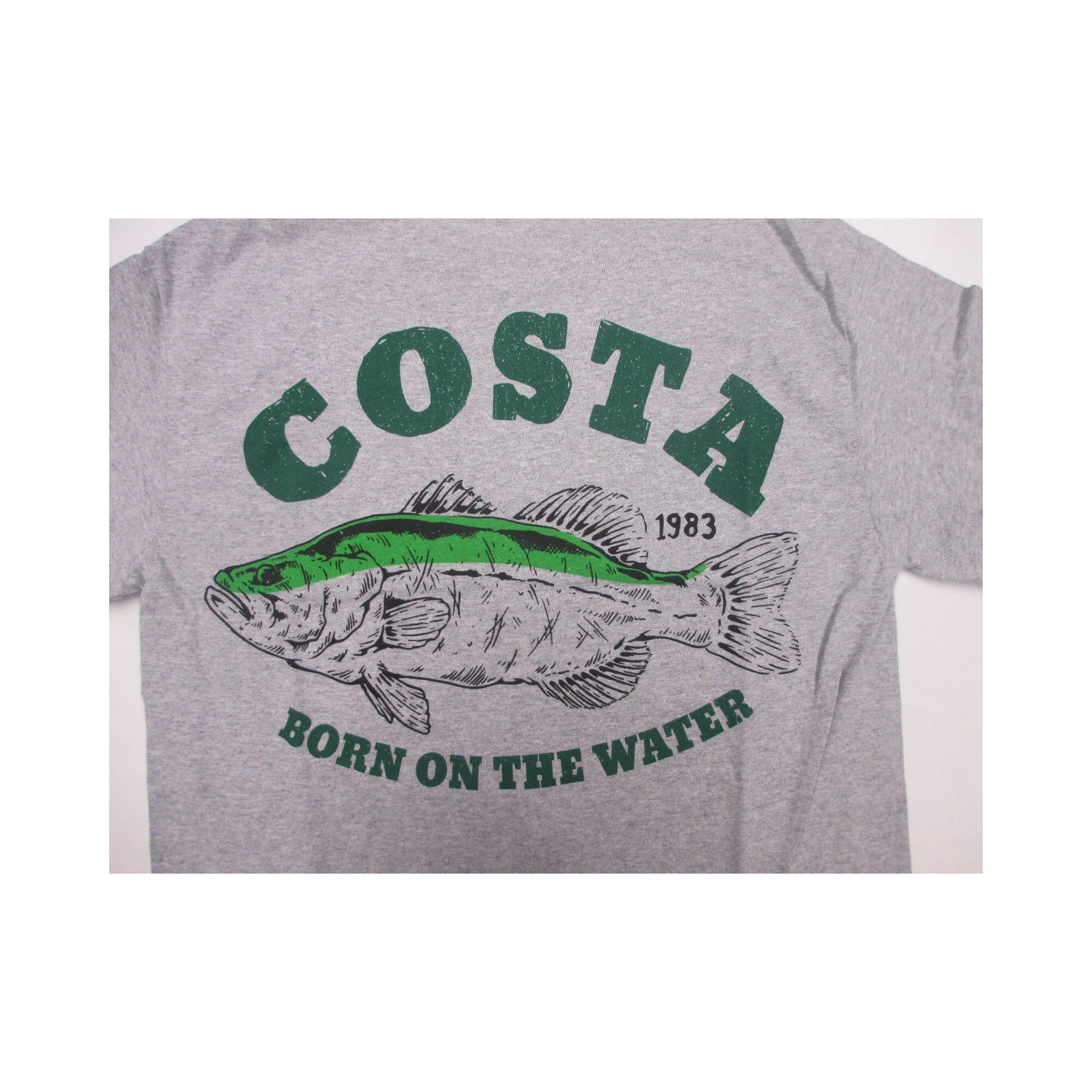 New Authentic Costa Short Sleeve T-Shirt Bass Born on the Water Light – The  Loft at Bucks Island