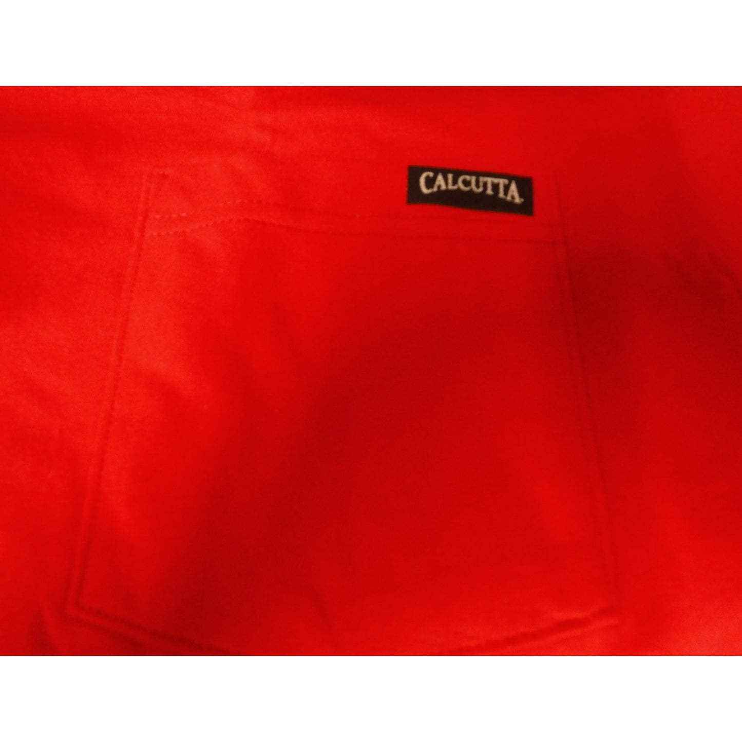 New Authentic Calcutta Short Sleeve Red Shirt/  Original Logo with P.I.T.B-Medium
