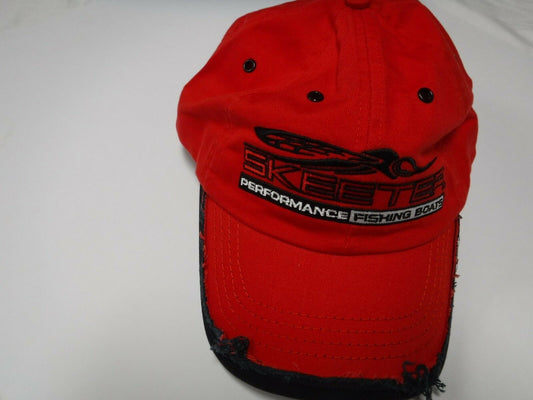 New Authentic Skeeter Richardson Hat  Red Distressed