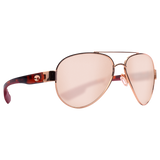 Shiny Brushed Gold Frame w/Rose Arms Copper Silver Mirror Lens