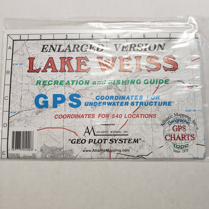 Weiss Map Atlantic Mapping GPS Paper Map Lake Weiss – The Loft at Bucks Island