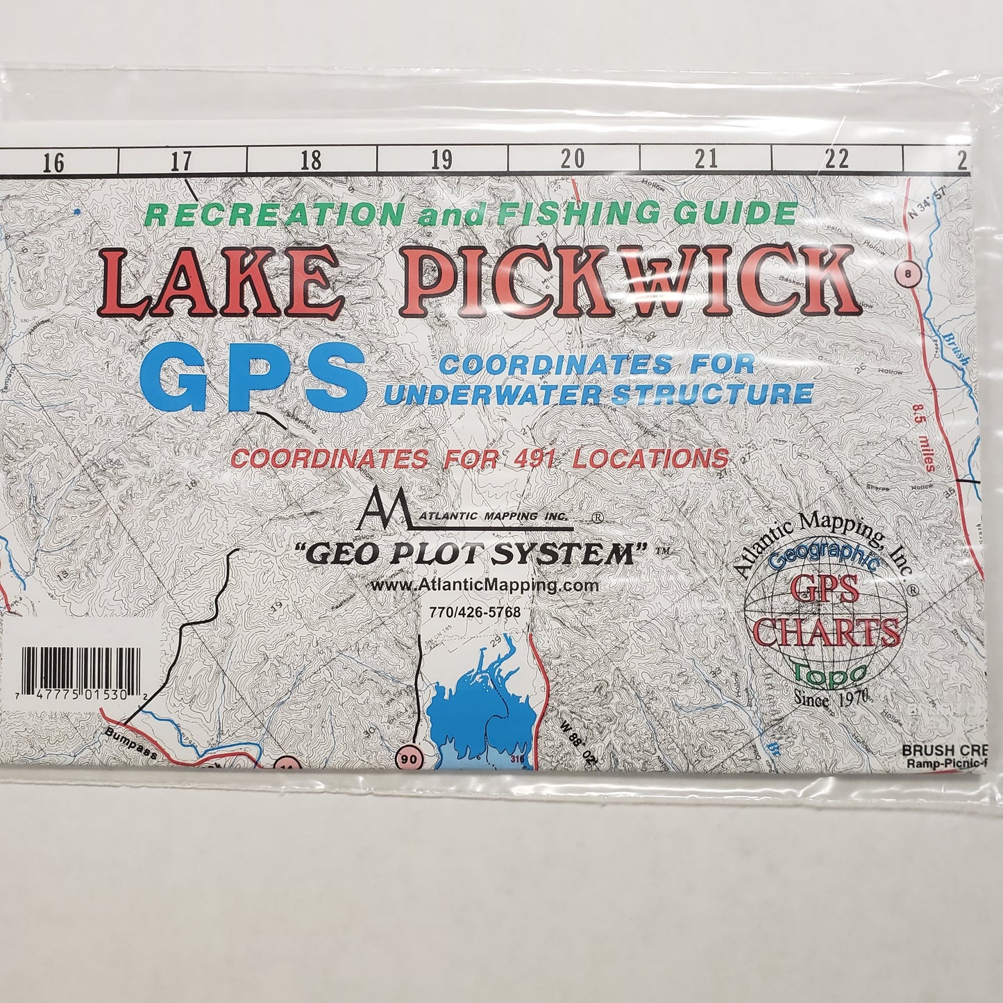 Atlantic Mapping GPS Paper Map Lake Pickwick