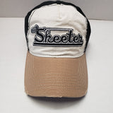 New Authenic Skeeter Hat Richardson Hat White/ Tan Bill/ Back Black/ Rip-Stop Washed Frayed