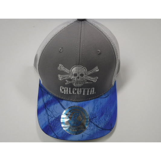 New Authentic Calcutta Hat Gray/ Blue Bill/ White Logo and Mesh