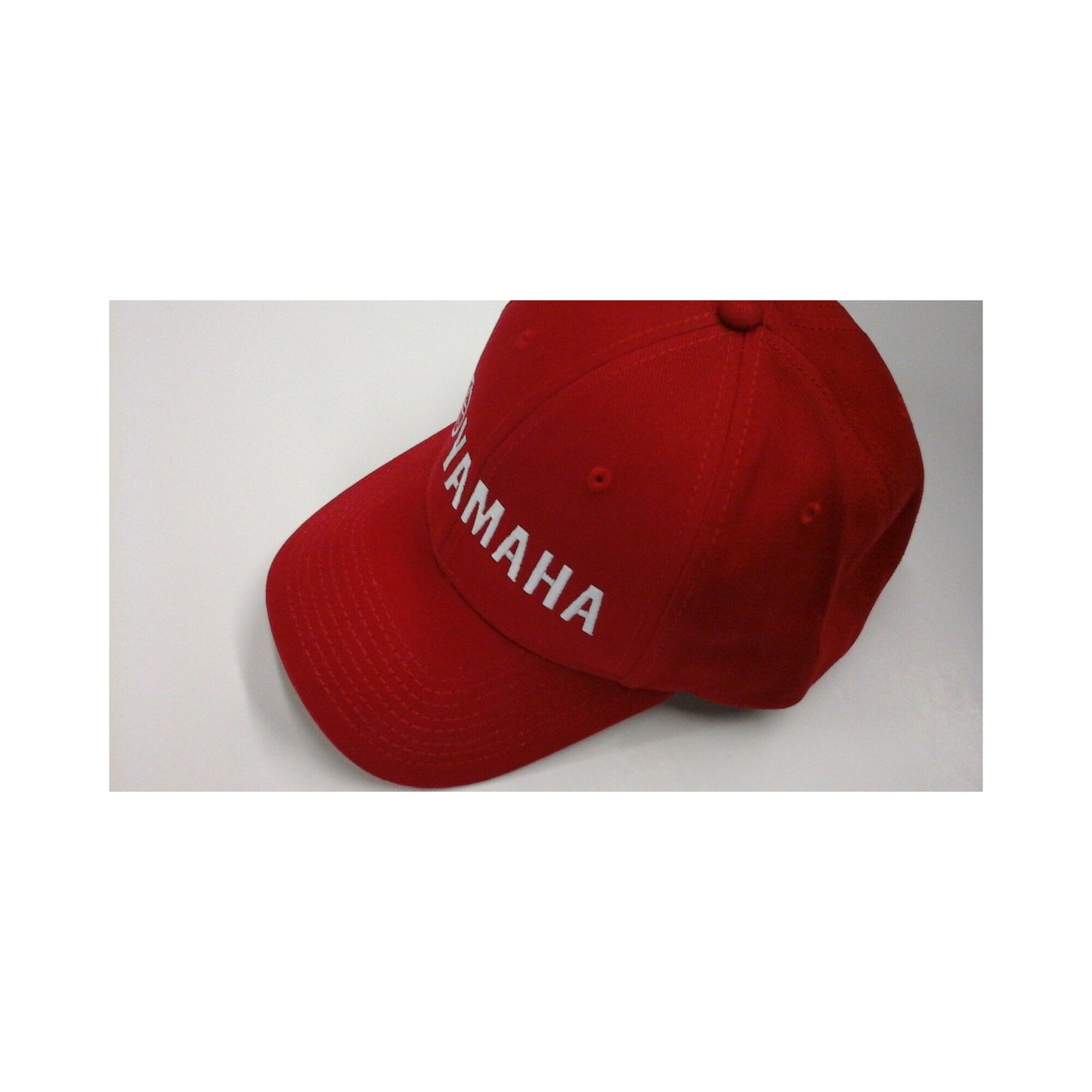 New Authentic Yamaha Cloth Hat  Red with White Letters