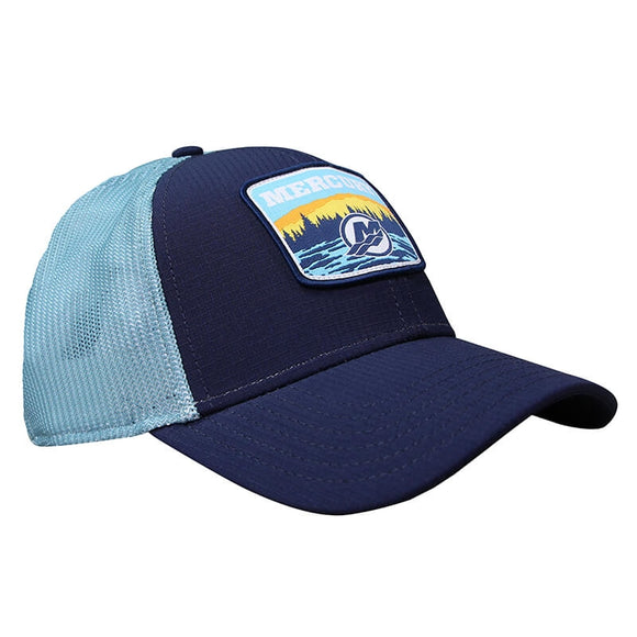 New Authentic Mercury Ridge Line Hat-Navy/Light Blue Mesh