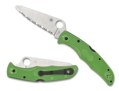 NEW Spyderco Pacific Salt 2 C91FPGR2 Plainedge Green Frn LC