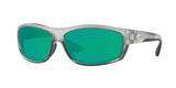 New Authentic Costa Del Mar Saltbreak 18 Sunglasses Silver w/Green Mirror Lens 580G