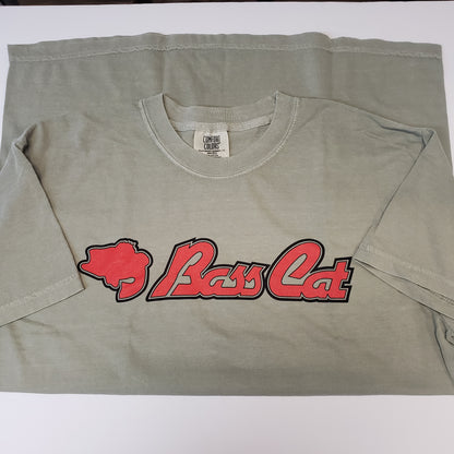 Bass Cat Comfort Color T-Shirt-Khaki Small