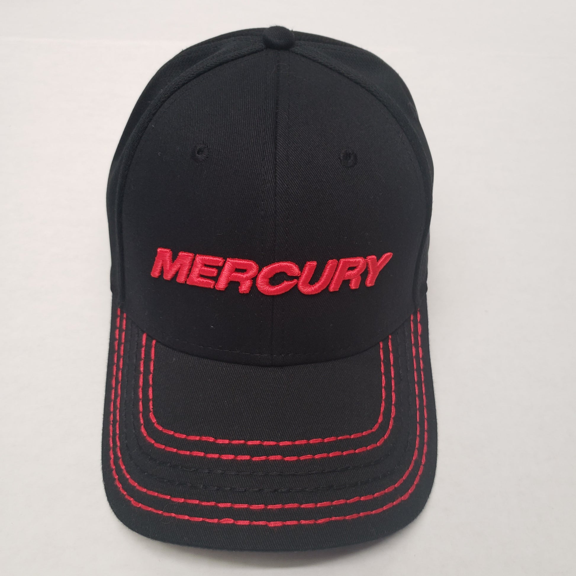 Black/ Red Logo and Stitching