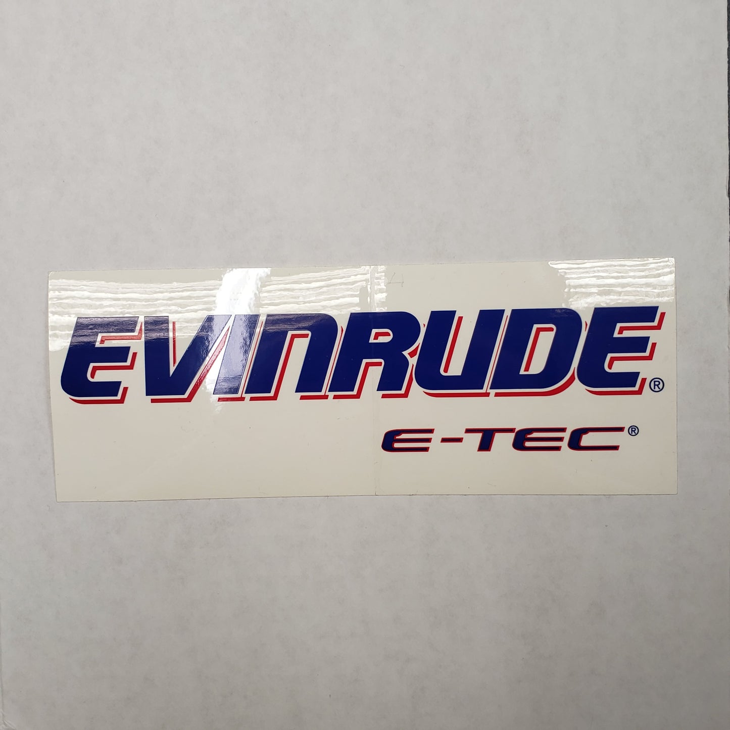 Evinrude E Tec 8" Decal White/ Blue/ Red