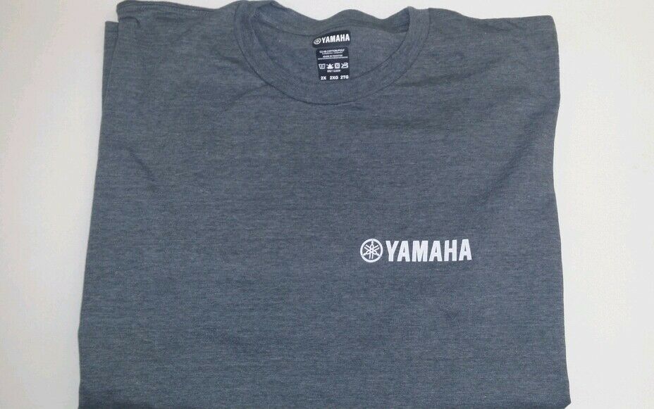 New Yamaha T-Shirt Short Sleeve Gray with White Logo Large
