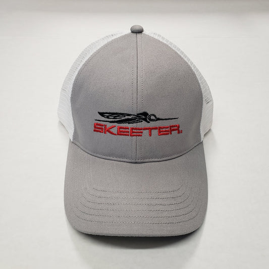 New Authentic Skeeter Simms Lead Trucker Cap Gray/ White Mesh