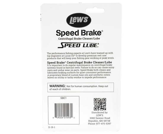 Lew's Speed Brake Centrifugal Brake Clean/Lube