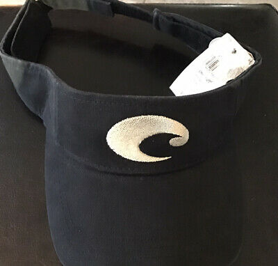 New Authentic Costa Cotton Visor Blue with Gray Logo