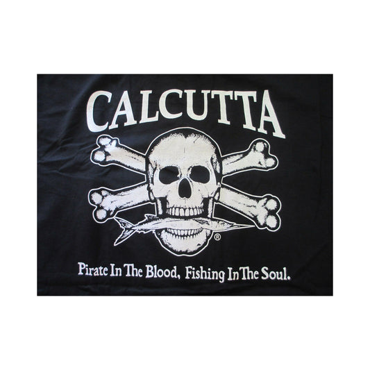 New Authentic Calcutta Short Sleeve Shirt/ Front Pocket/ Back White Original Logo with P.I.T.B/  Navy Large