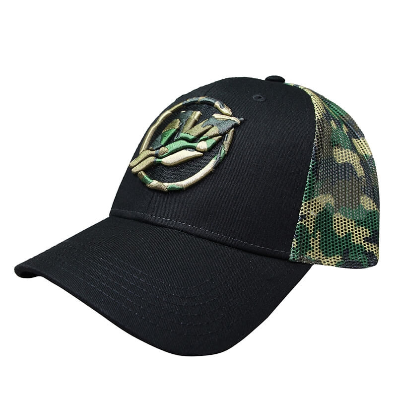 New Authentic Mercury Back Country Hat-Black/Camo Mesh & Logo