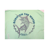 New Authentic Costa Short Sleeve T-Shirt Marlin Born on the Water Mint