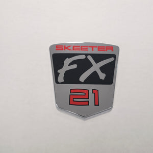 New Authentic Skeeter Emblem FX21 Black/ Red/ Silver 4"