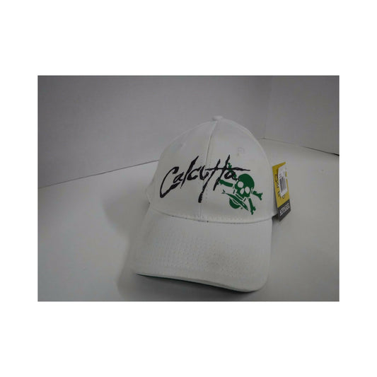 New Authentic Calcutta White Hat Flex-Fit Calcutta On Front Green Logo