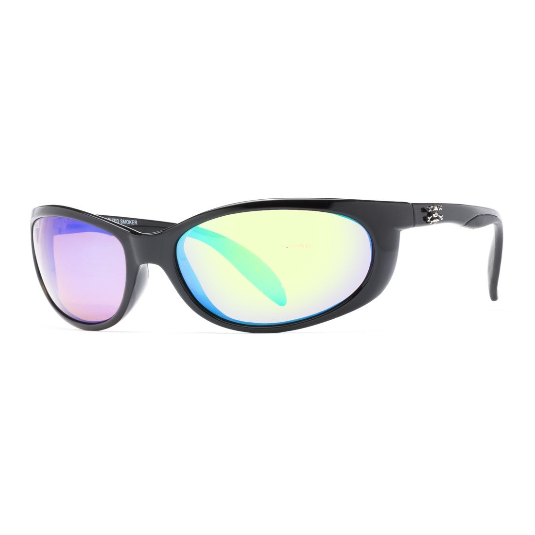 Shiny Black Frame/ Polarized Green Mirror Lens