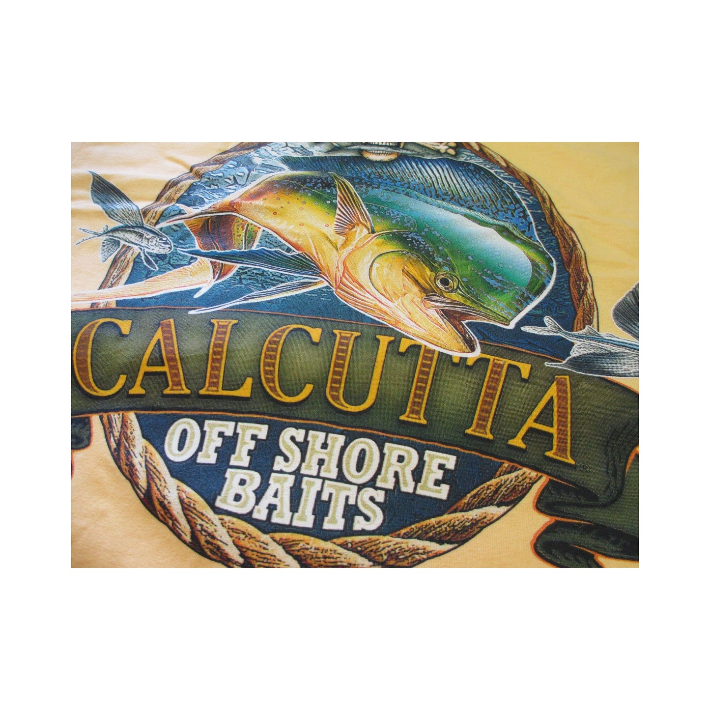 New Authentic Calcutta Short Sleeve Shirt Gold/ Dolphin