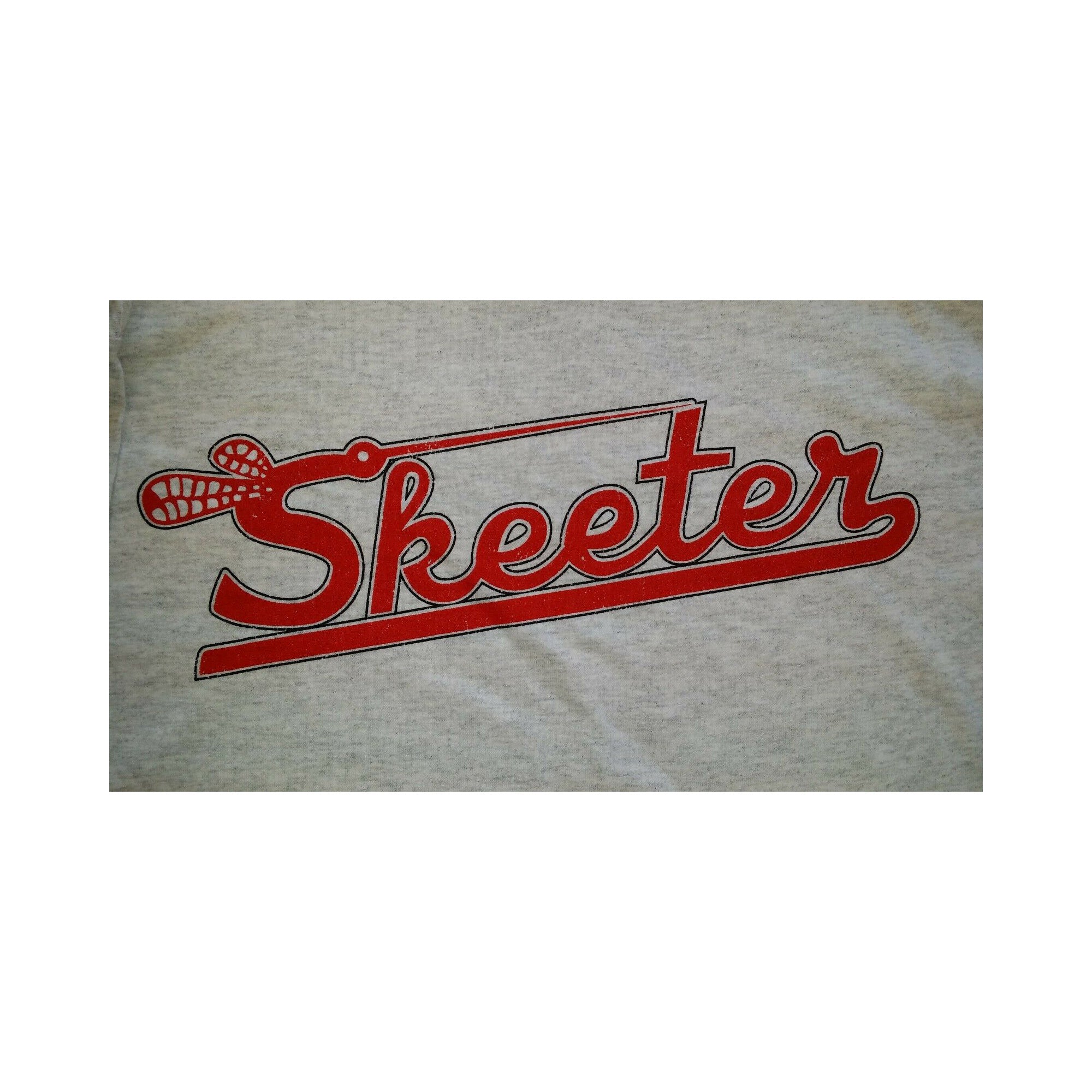 New Authentic Short Sleeve Retro Skeeter Shirt Gray with Red Logo – The  Loft at Bucks Island