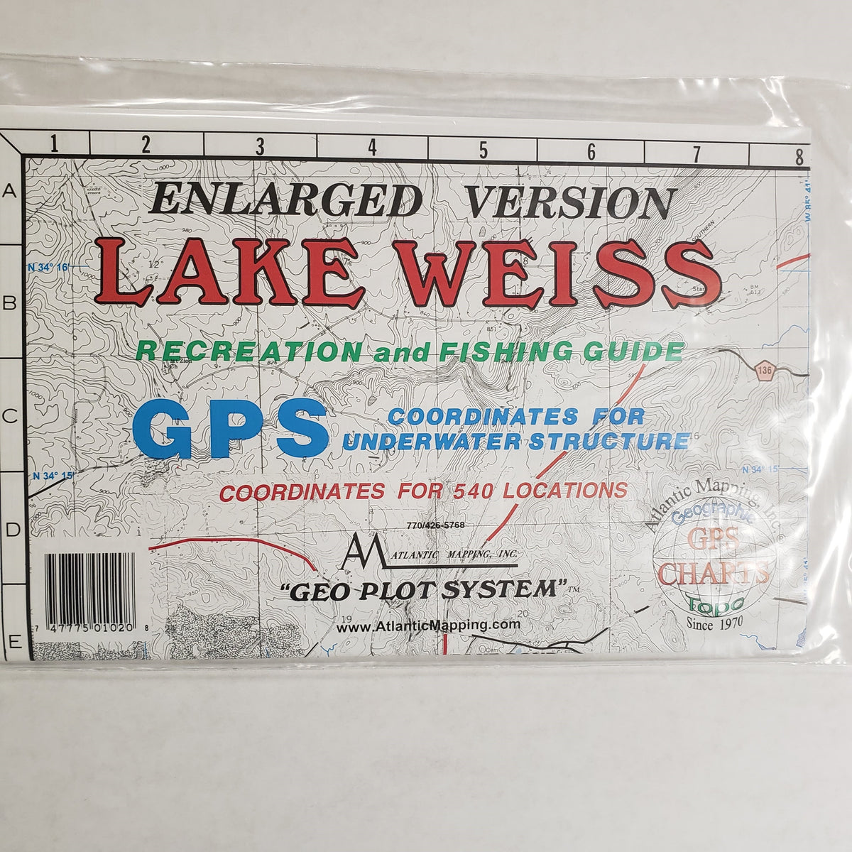 Weiss Map Atlantic Mapping GPS Paper Map Lake Weiss – The Loft at Bucks Island