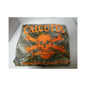 New Authentic Calcutta Short Sleeve Shirt Camo/ Front Pocket/ Back Blaze Orange Original Logo with P.I.T.B