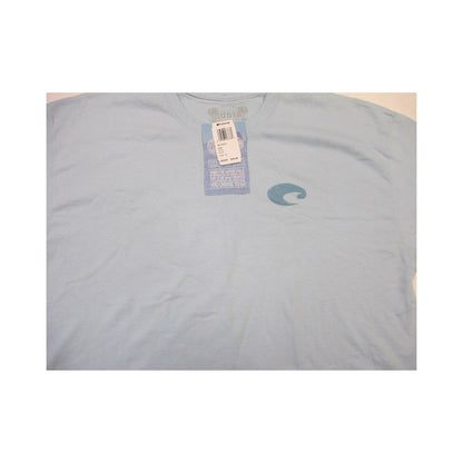 New Authentic Costa Short Sleeve T-Shirt Retro Light Blue XL