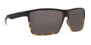 New Authentic Costa Del Mar Rincon Sunglasses Matte Black/Tortoise Frame Gray Lens 580P