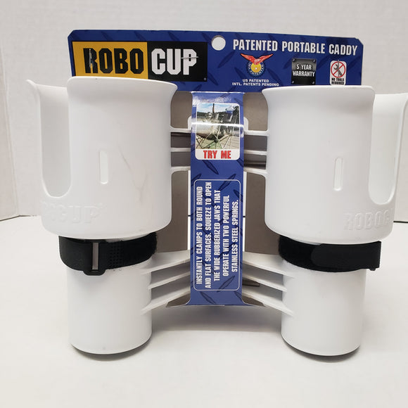 Robocup Adjustable Portable Cup Holder/ Rubberized Jaw/ Bottom Opens to Clean N/A