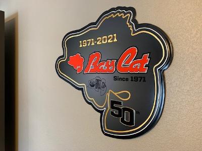 Bass Cat 50th Anniversary Logo Sign