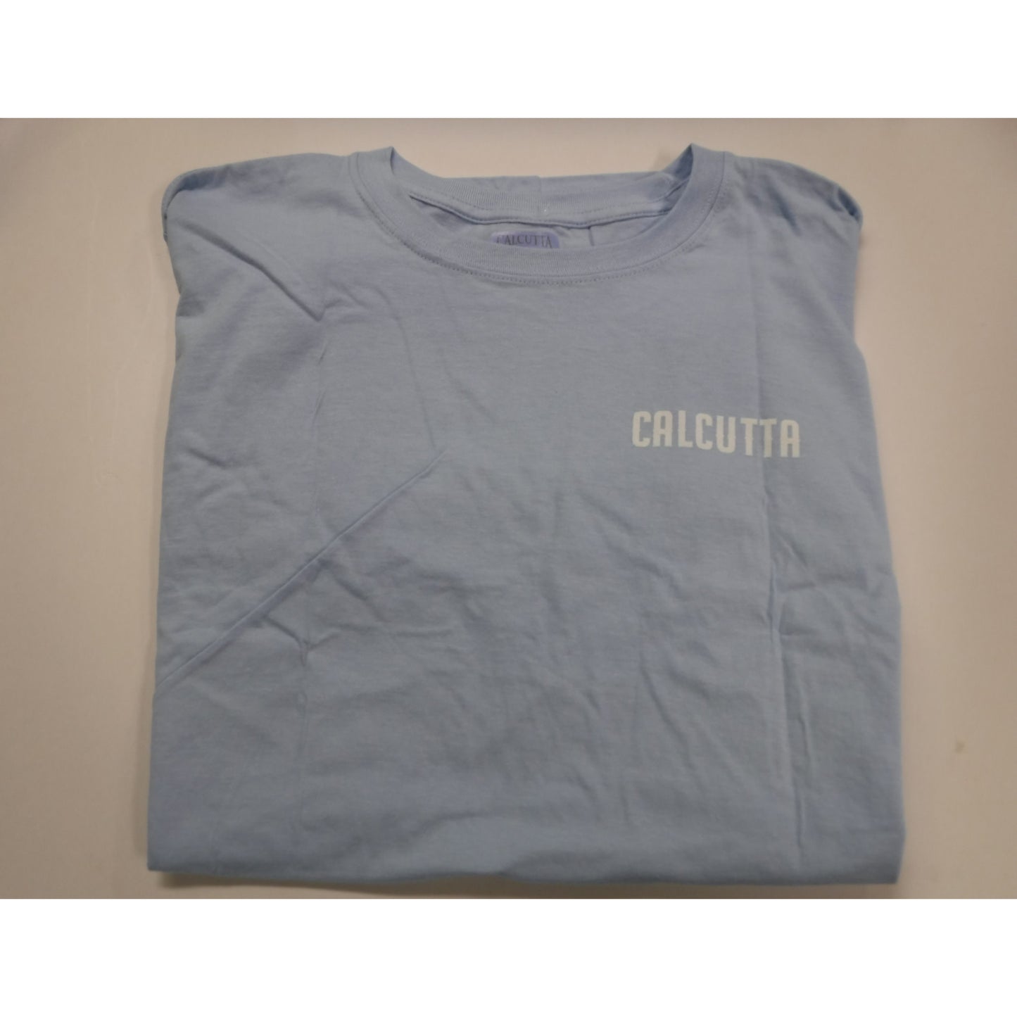 New Authentic Calcutta Short Sleeve Shirt Light Blue/ Back Marlin Release